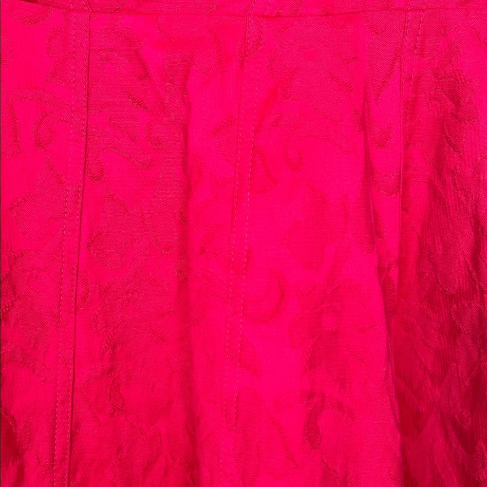 NWT Anthropologie Floral Contrast Sweetheart Midi Dress Raspberry Size 8 - Picture 6 of 11